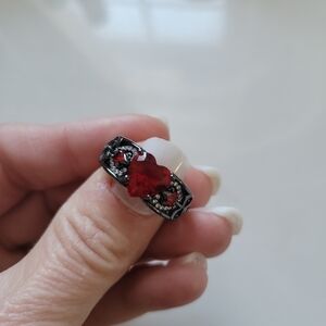 Elegant Red Gemstone Ring